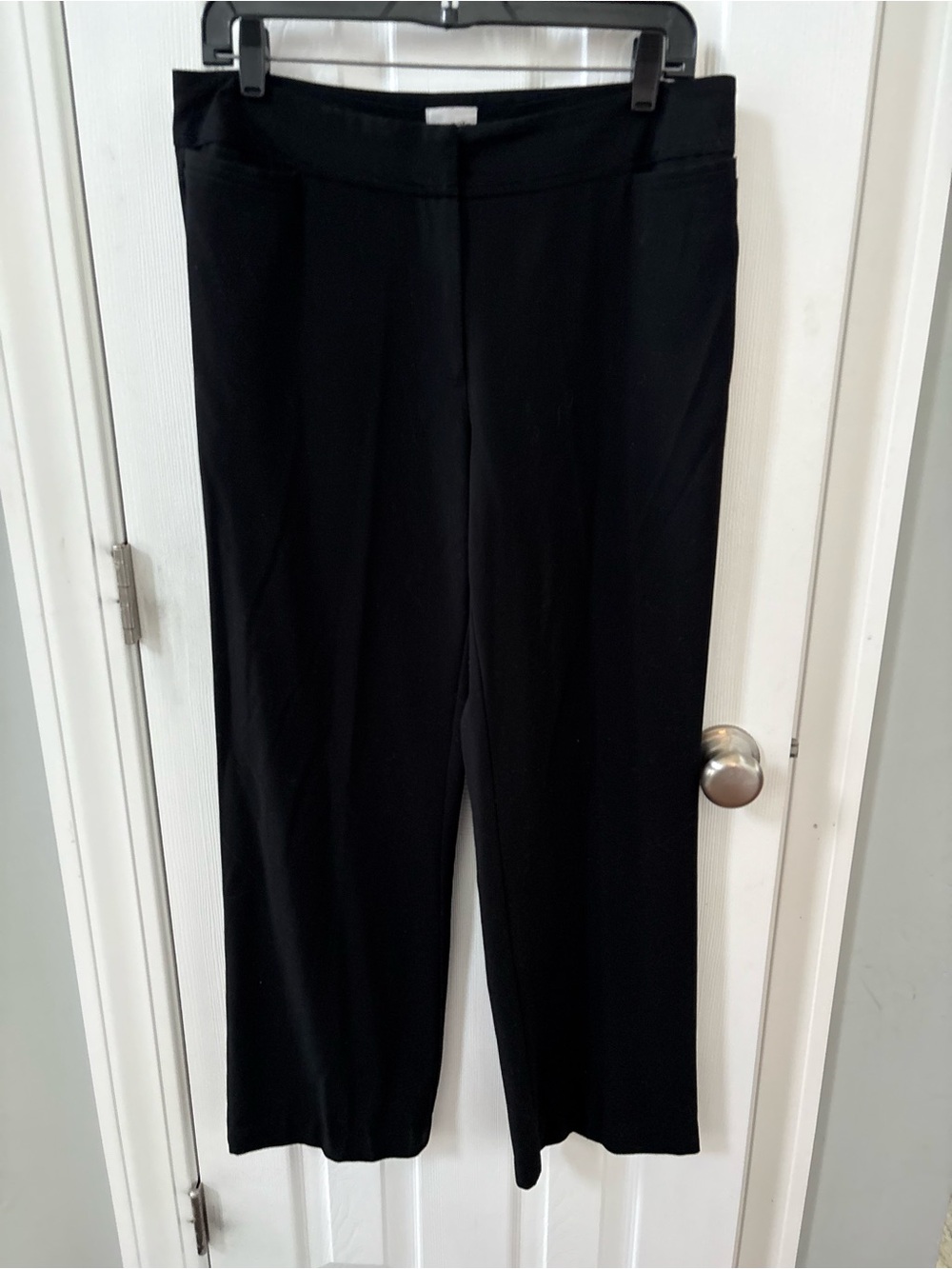 Chico's Black Wide-Leg Pull-On Pants